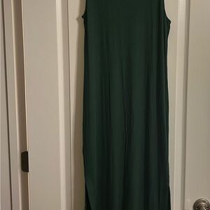 LOFT Dark Green Maxi Dress